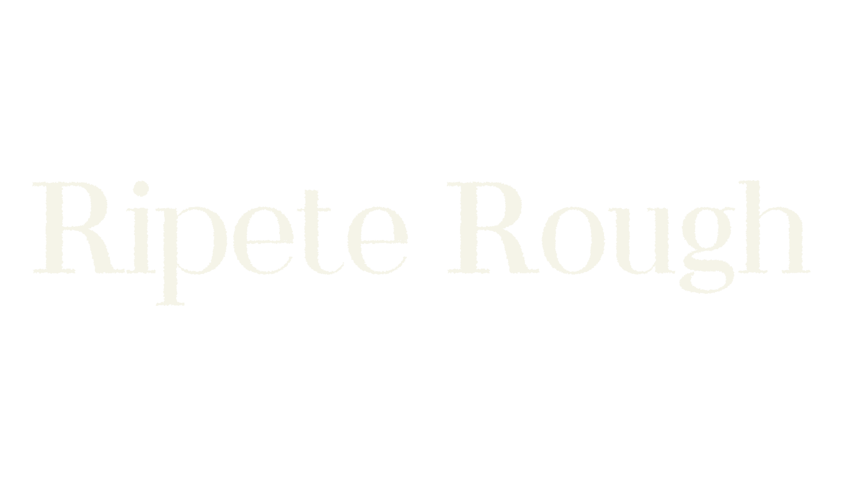 Ripete Rough, logo font preview