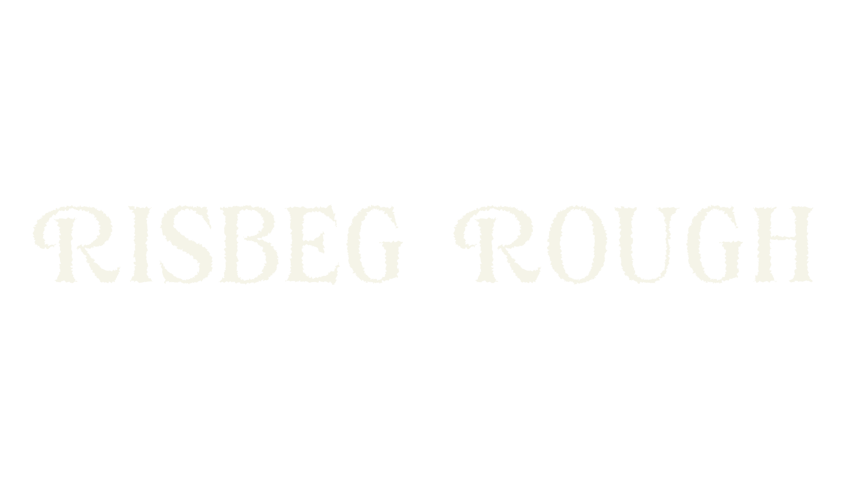 Risbeg Rough, poster font preview