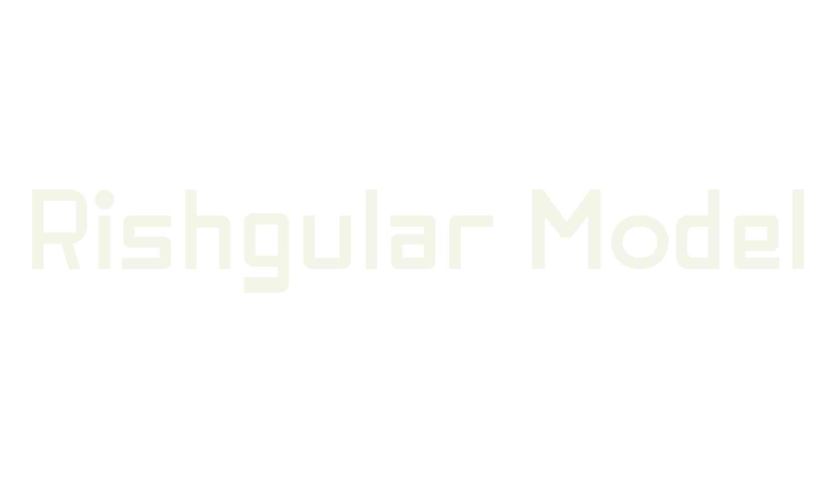 Rishgular Model, tech font preview