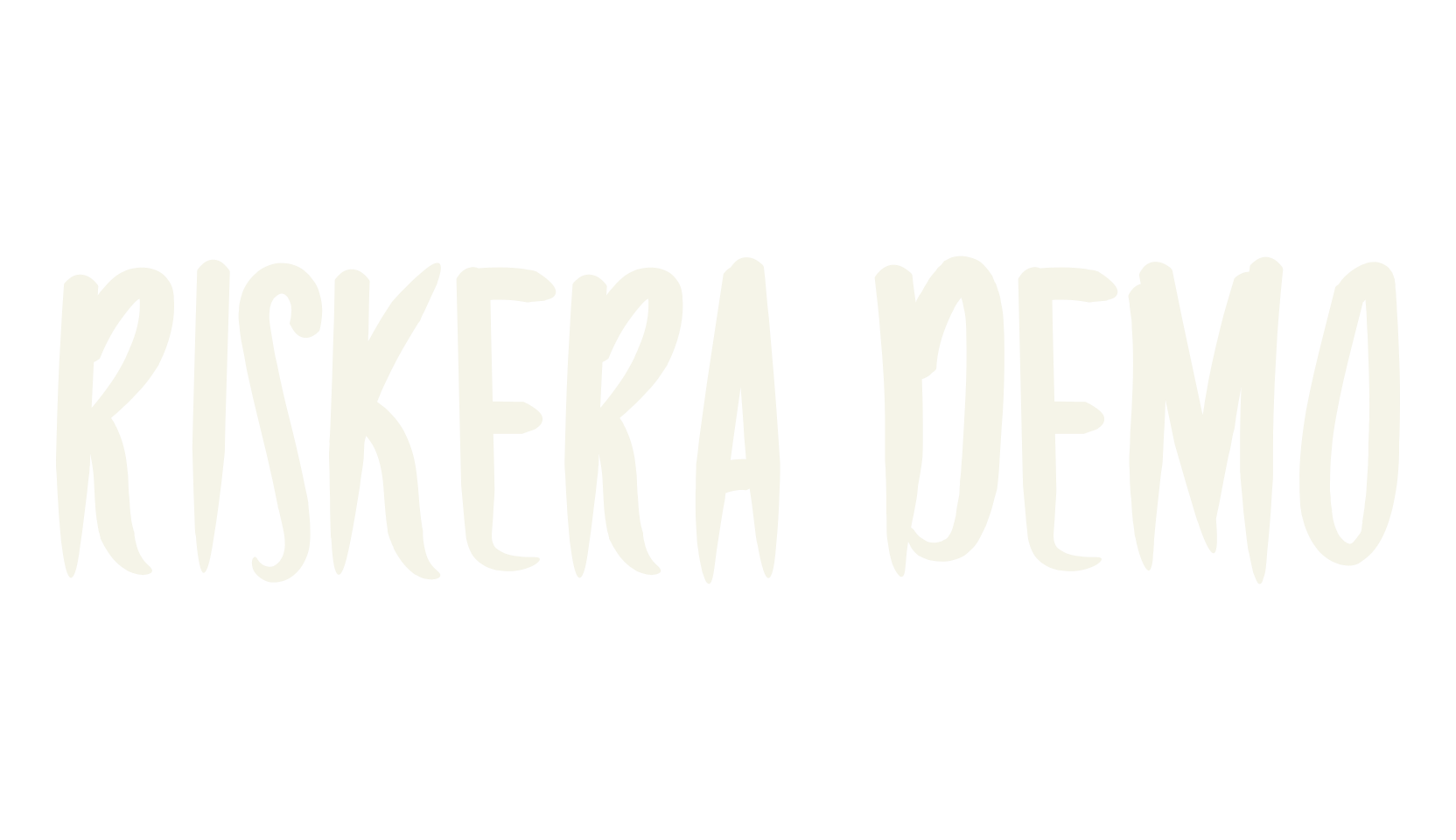 RISKERA DEMO, horror font preview
