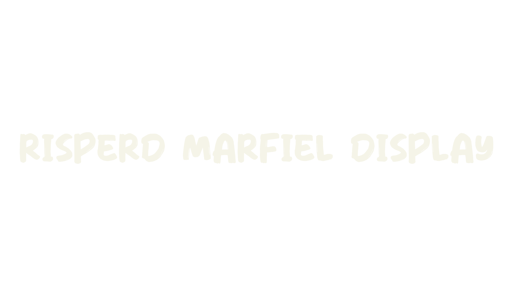 Risperd Marfiel Display, unique font preview