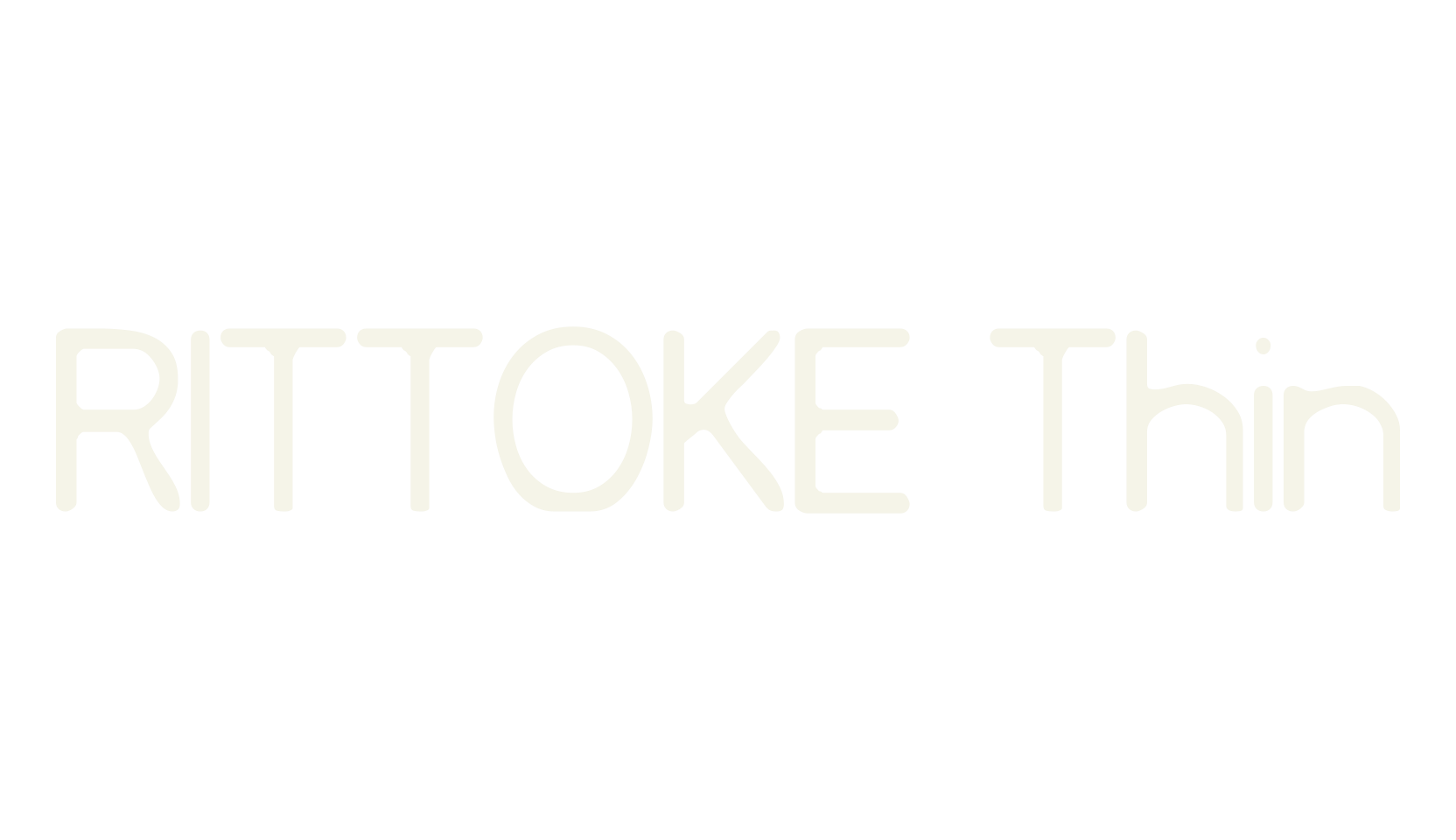 RITTOKE Thin, sans serif font preview