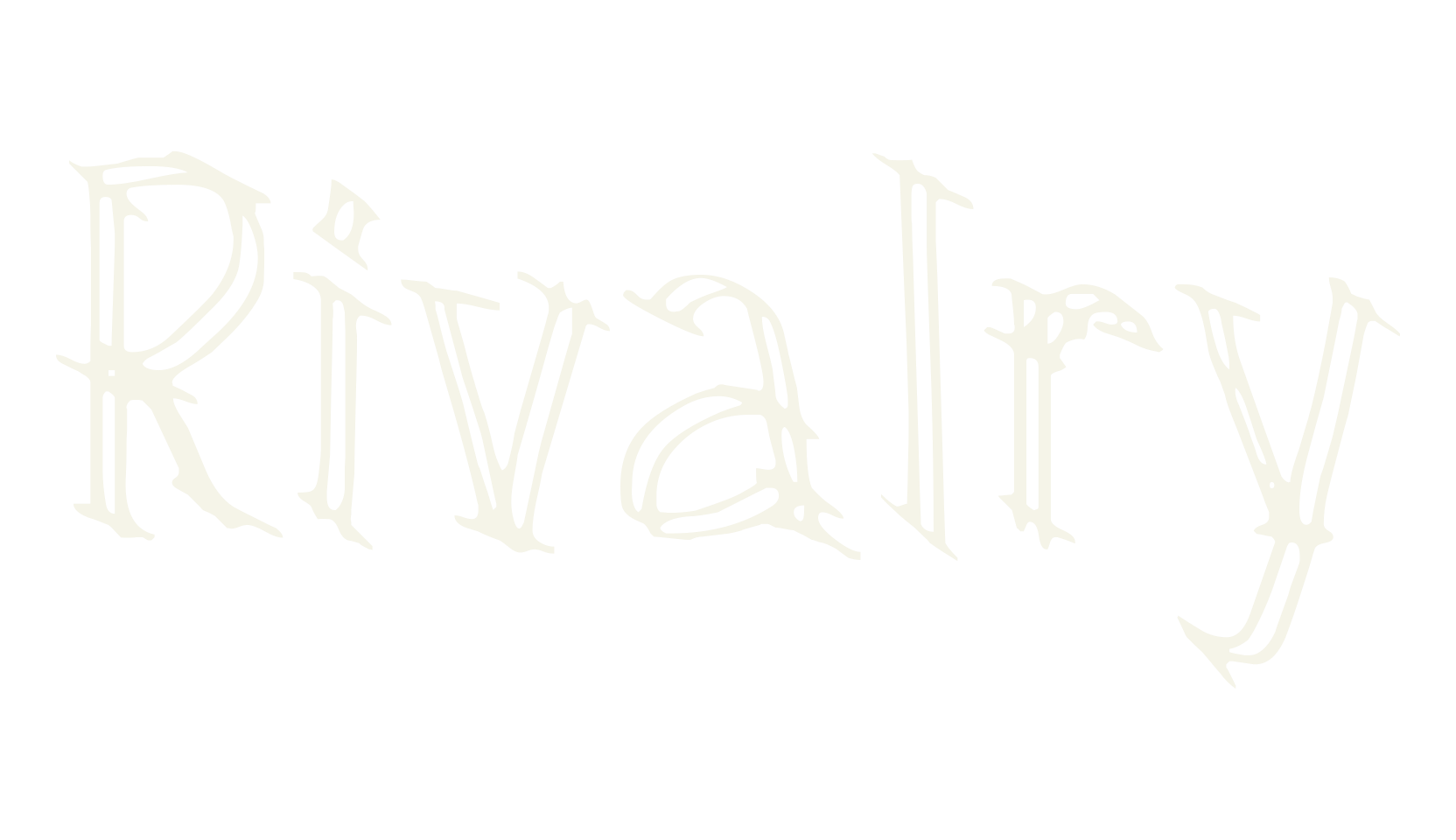 Rivalry, scratched font preview