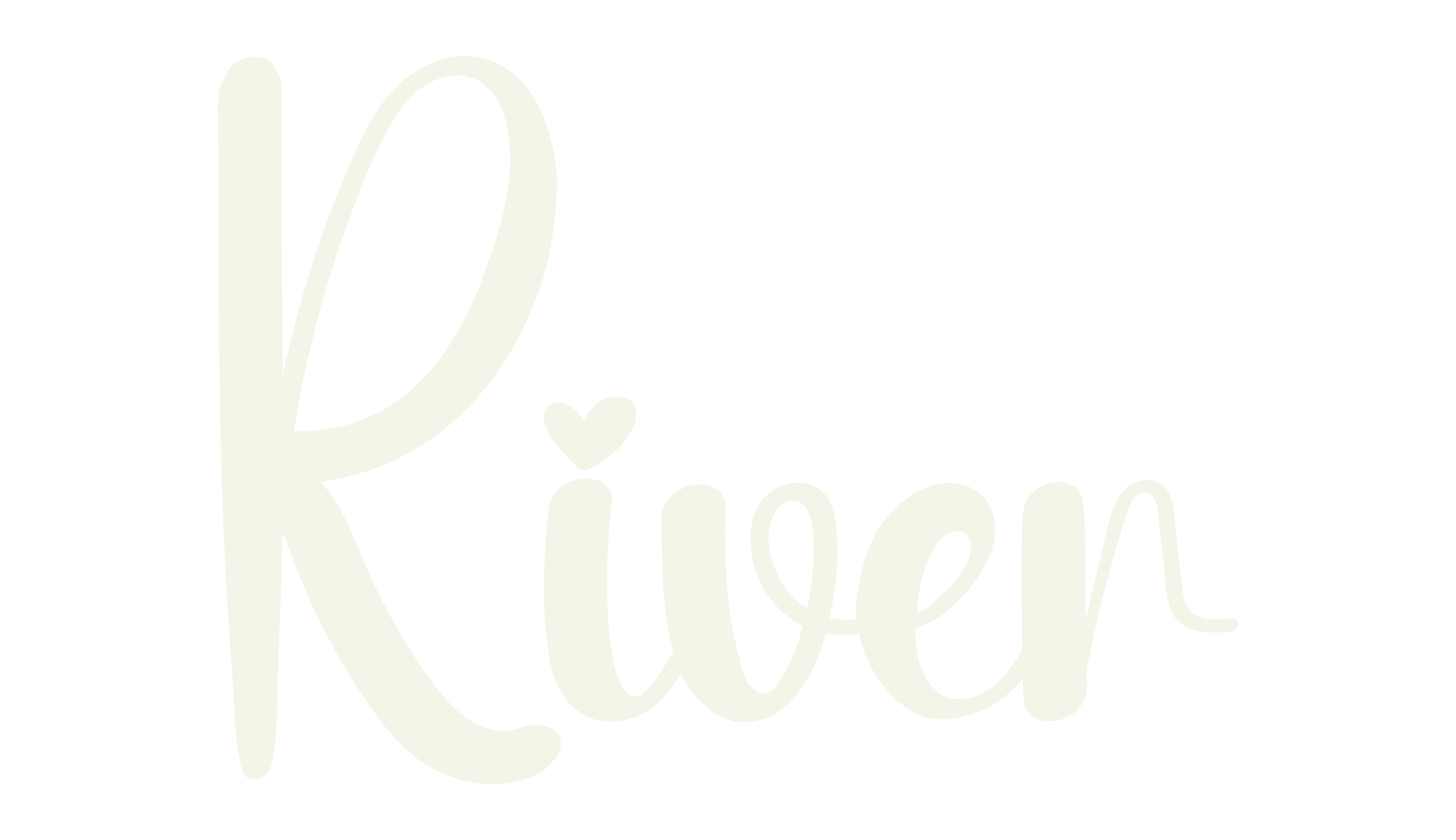 River, calligraphy font preview