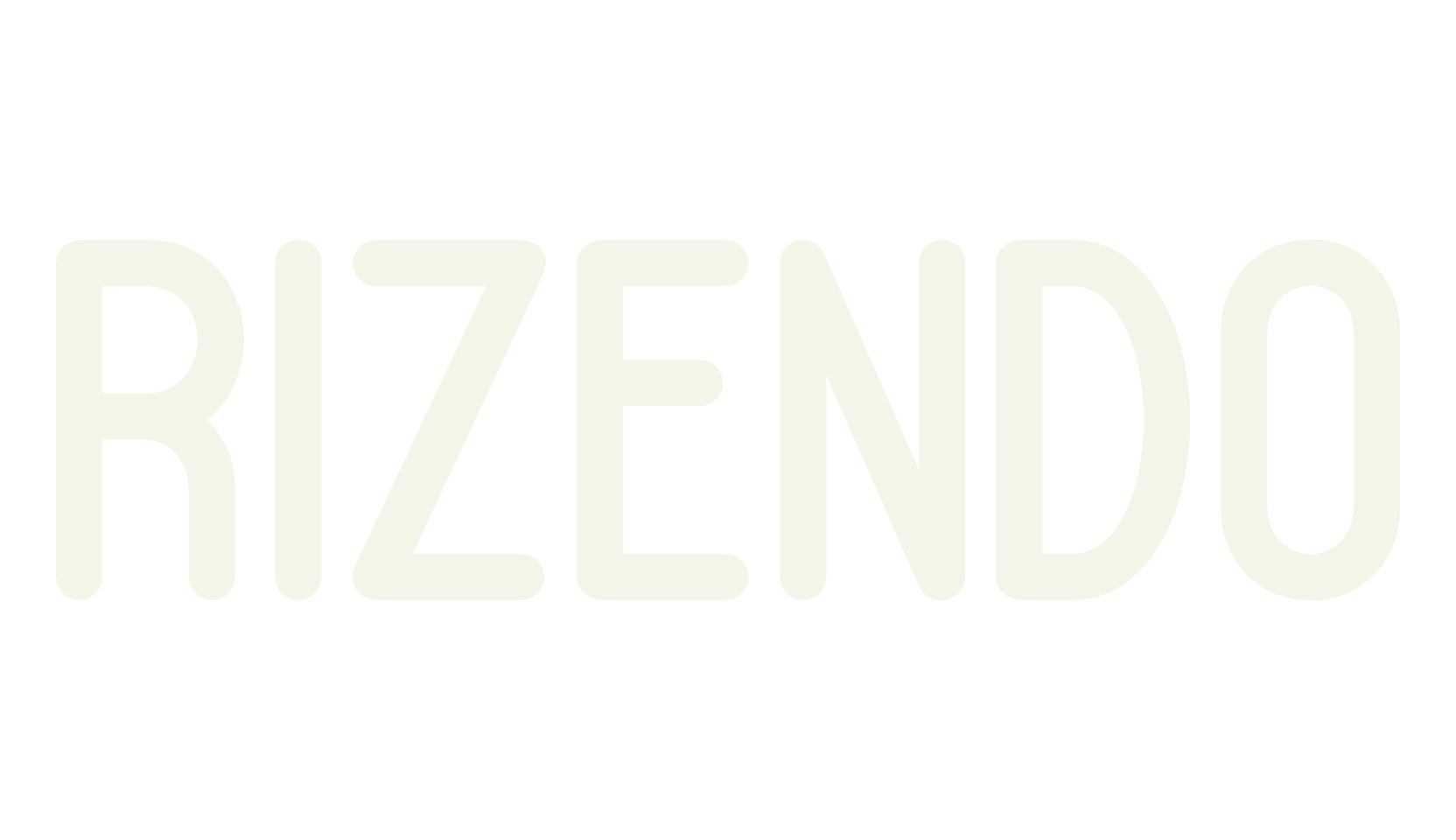 RIZENDO, logo font preview