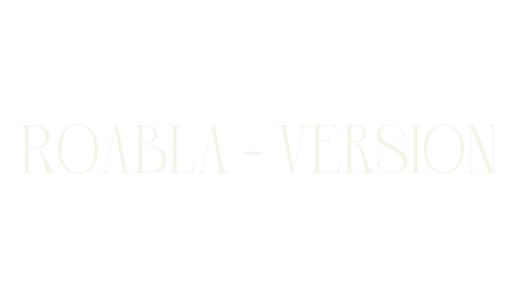 Roabla - Version, sans font preview
