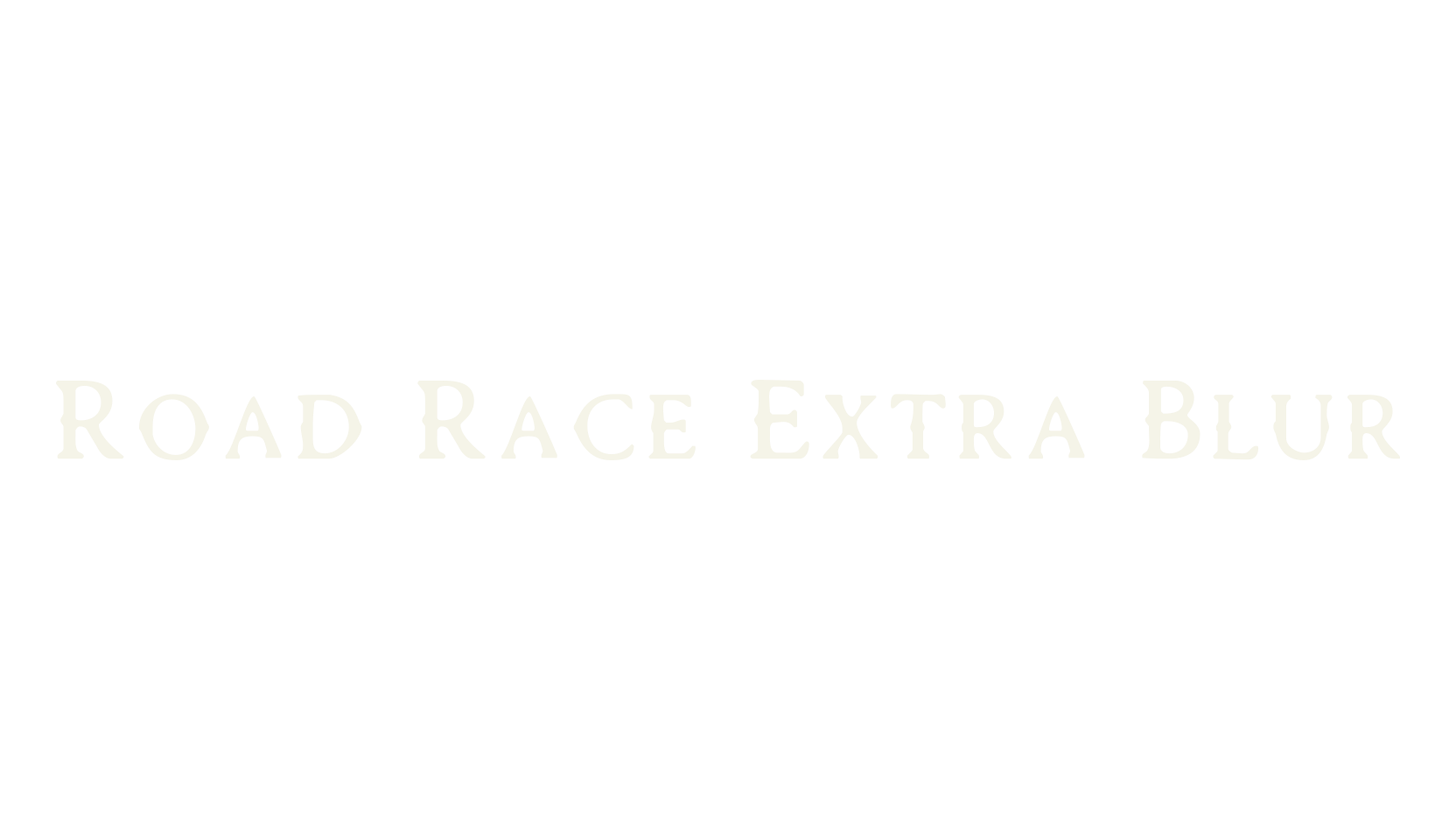Road Race Extra Blur, elegant font preview
