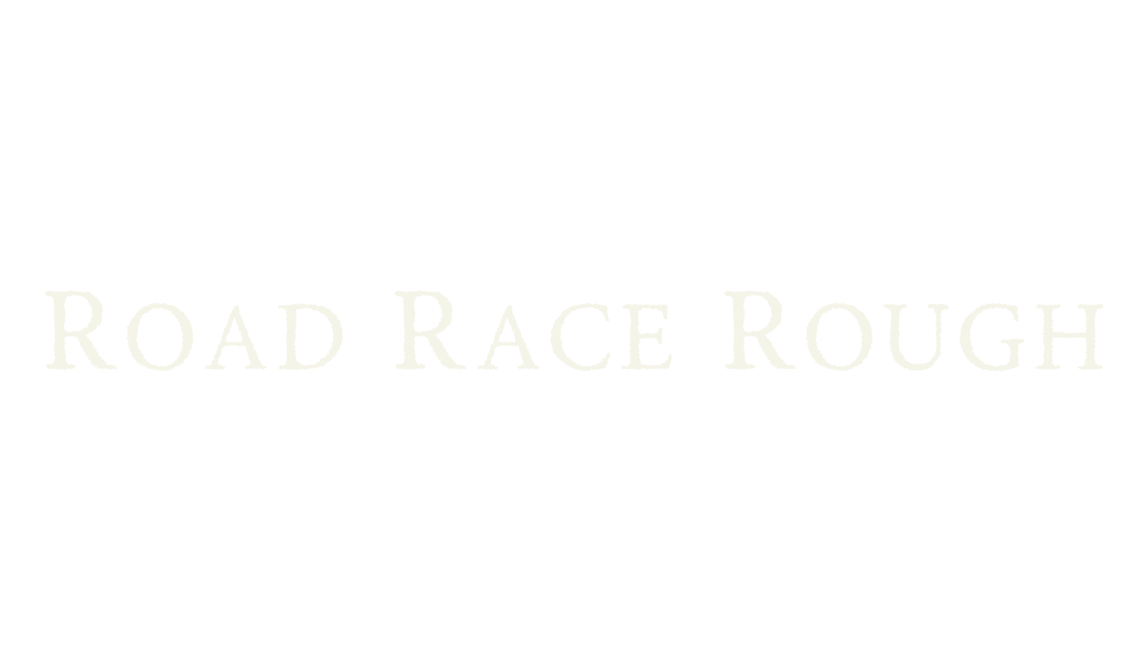 Road Race Rough, logo font preview
