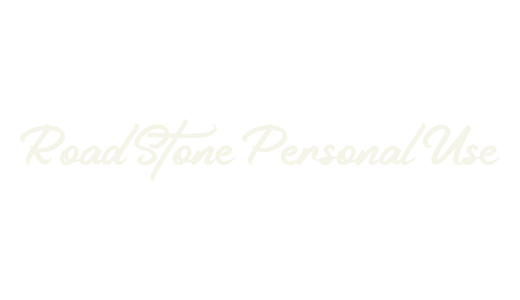 Road Stone Personal Use, calligraphy font preview