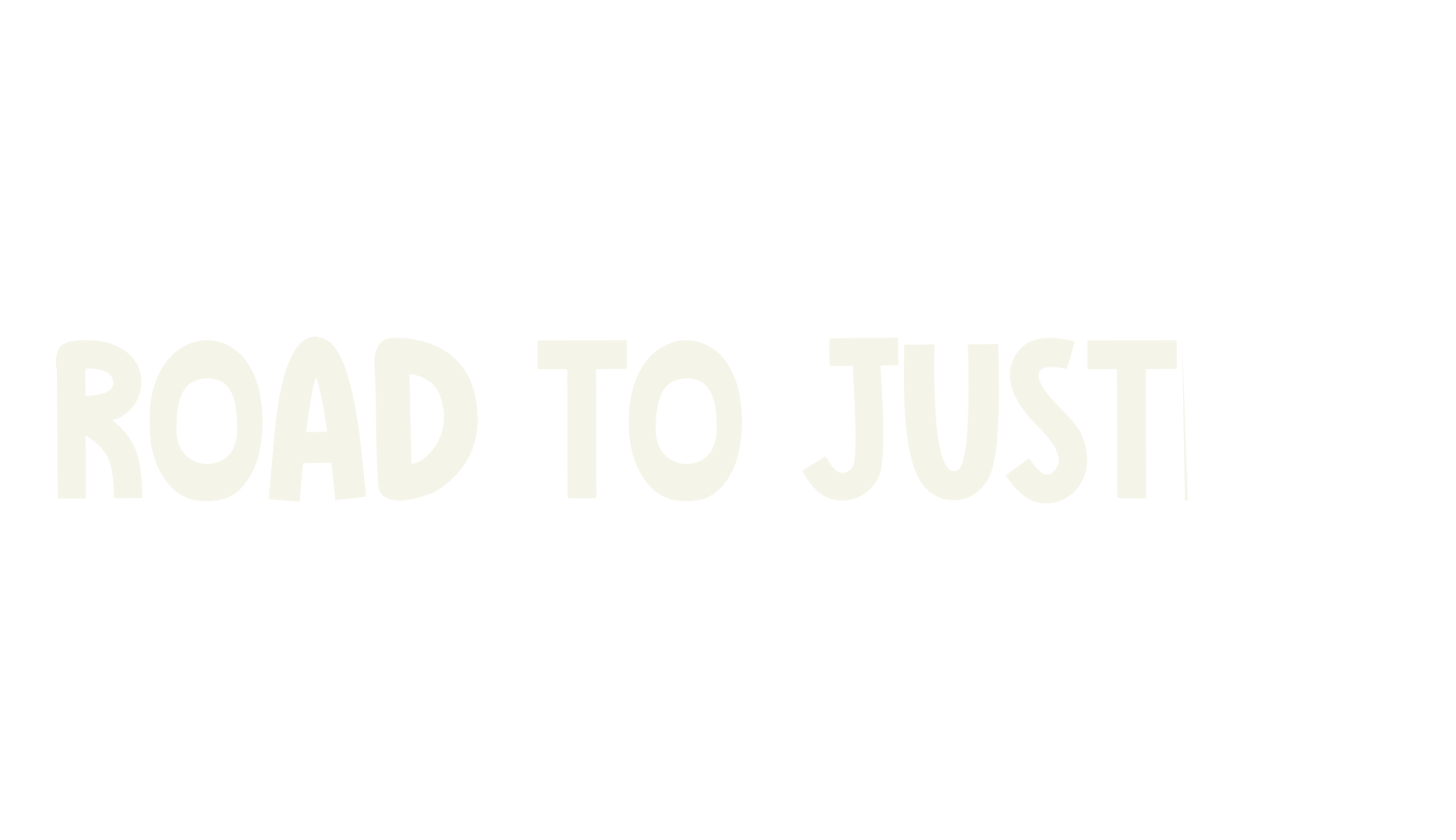 ROAD TO JUSTICE, unique font preview