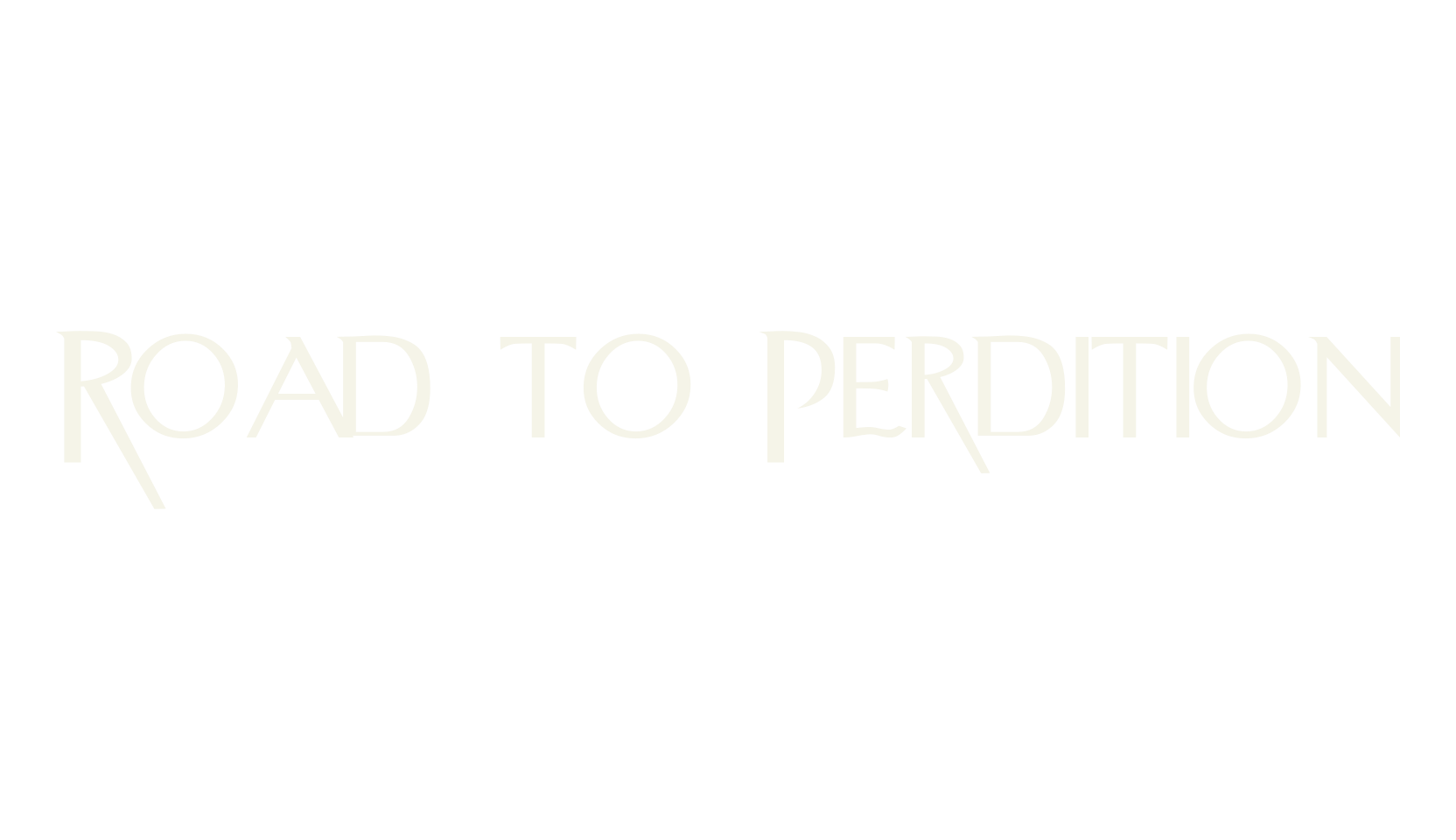 Road to Perdition, display market font preview