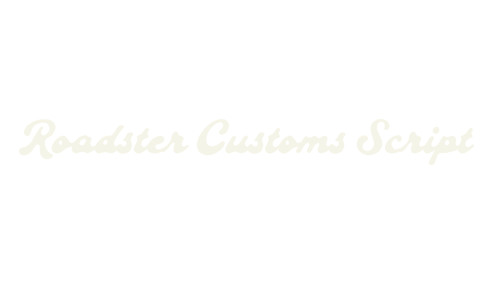 Roadster Customs Script, vintage font preview