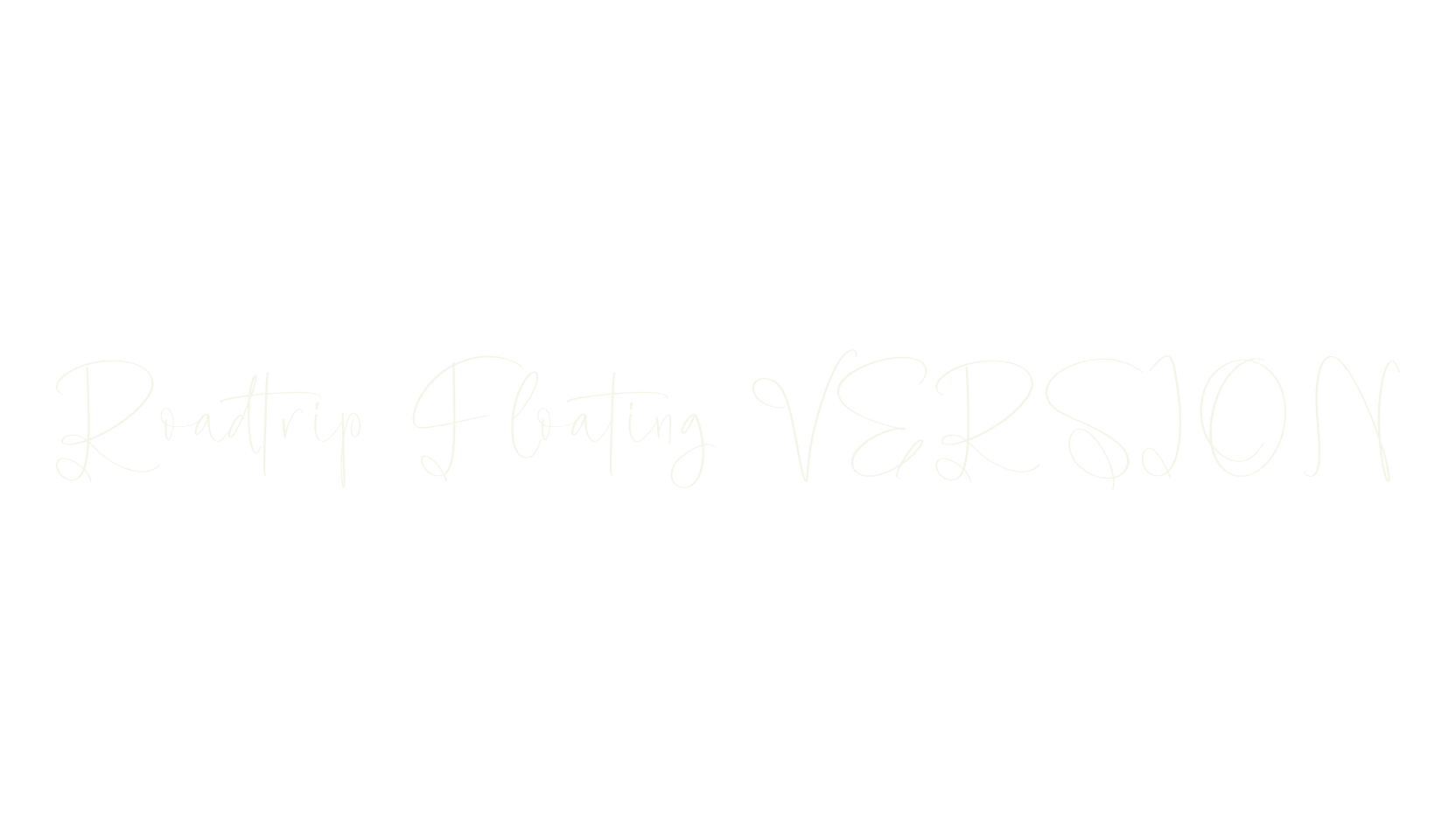 Roadtrip Floating VERSION, script font preview