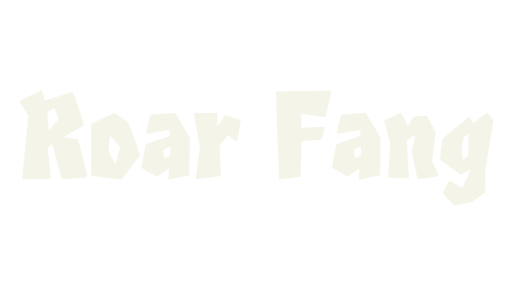 Roar Fang, cartoon font preview