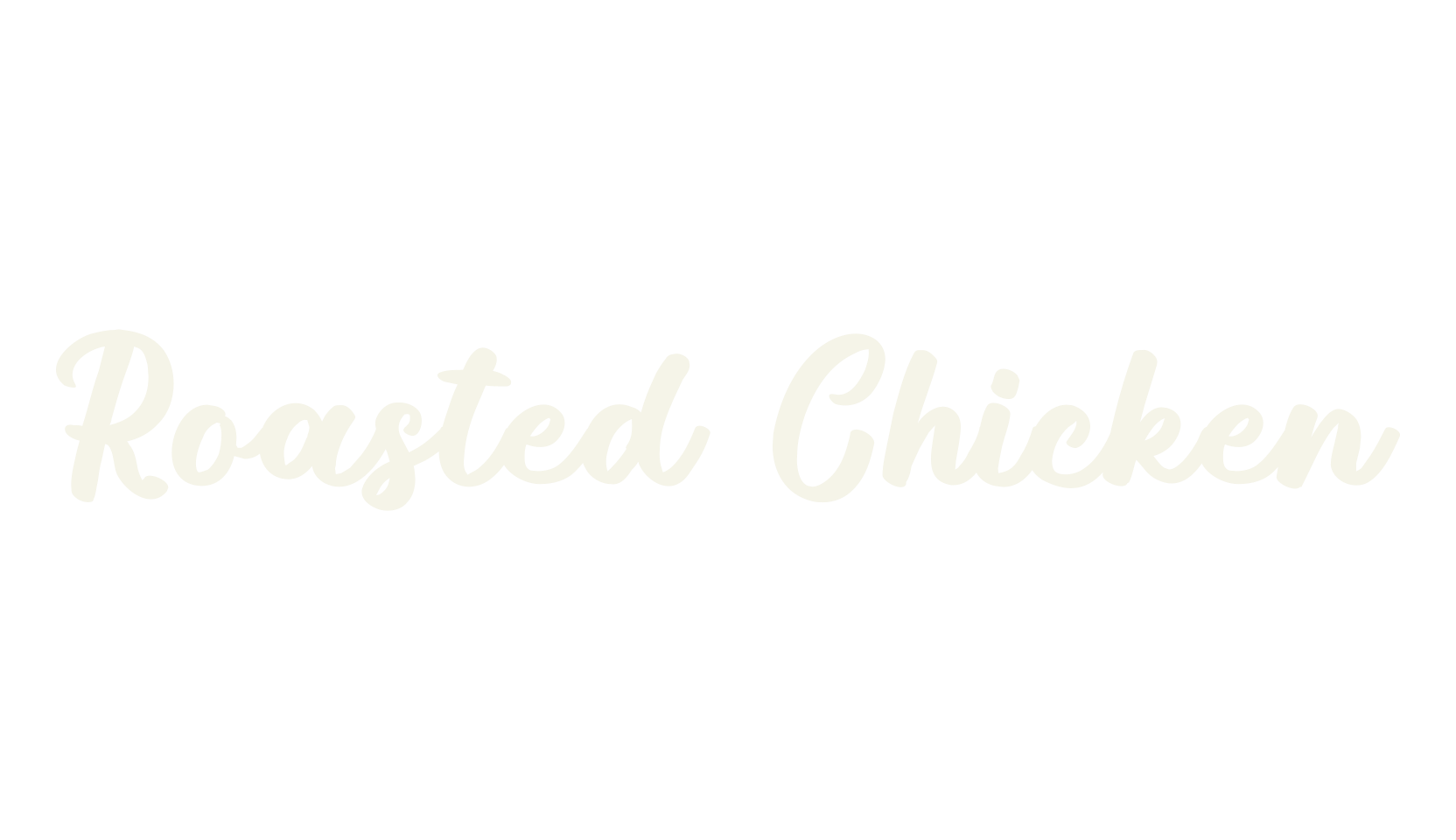 Roasted Chicken, calligraphy font preview