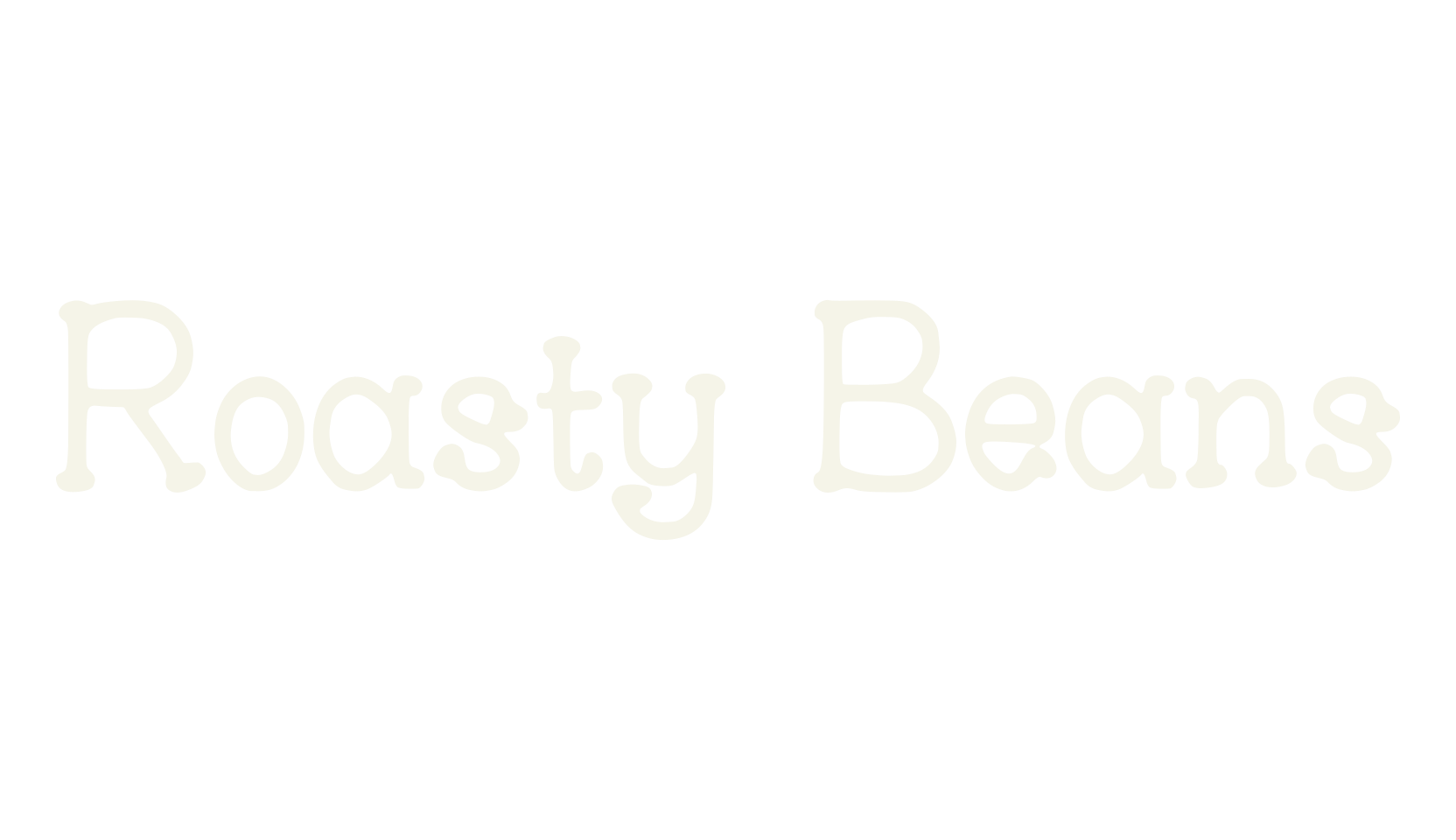 Roasty Beans, lettering font preview
