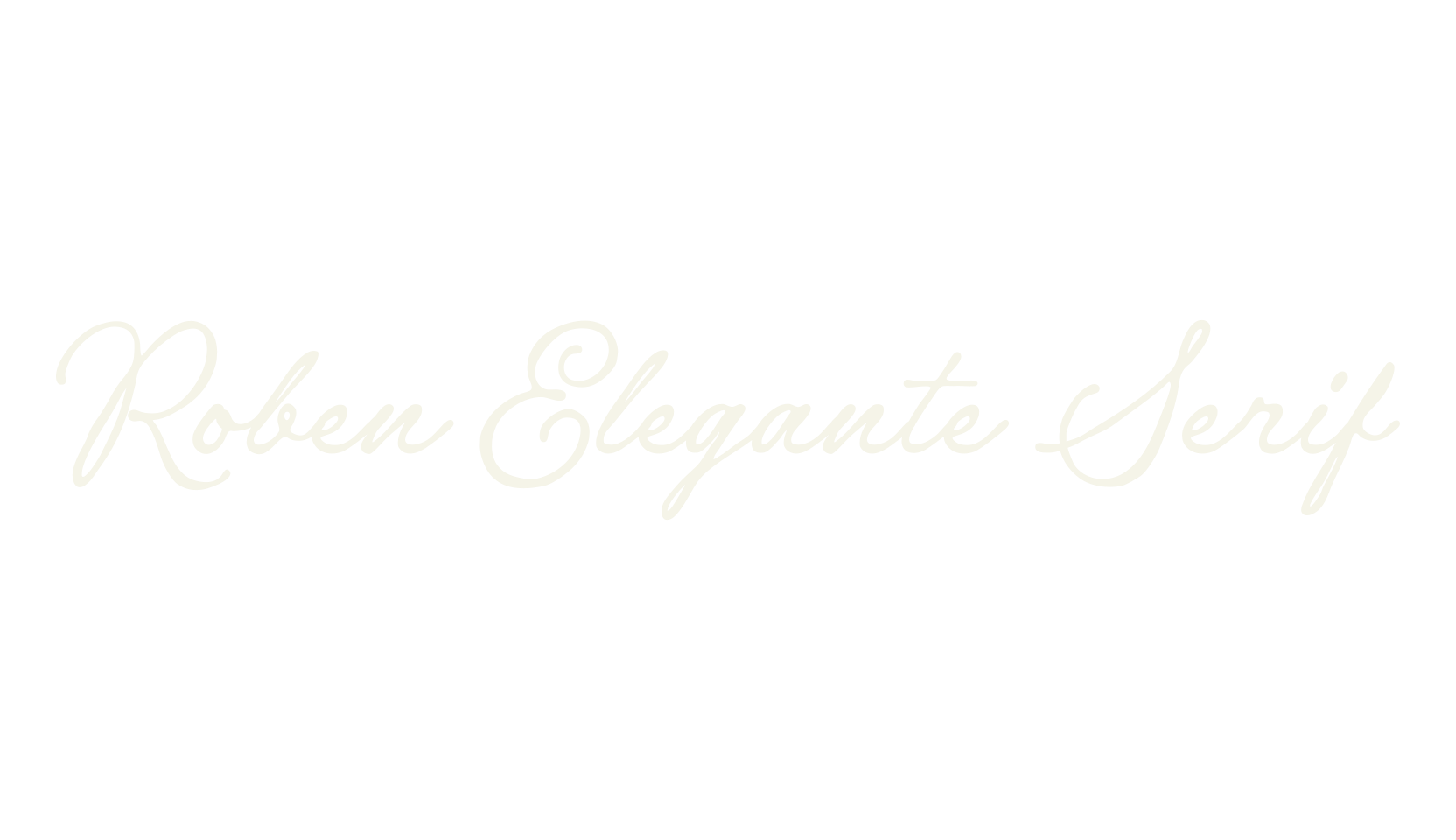 Roben Elegante Serif, cursive font preview
