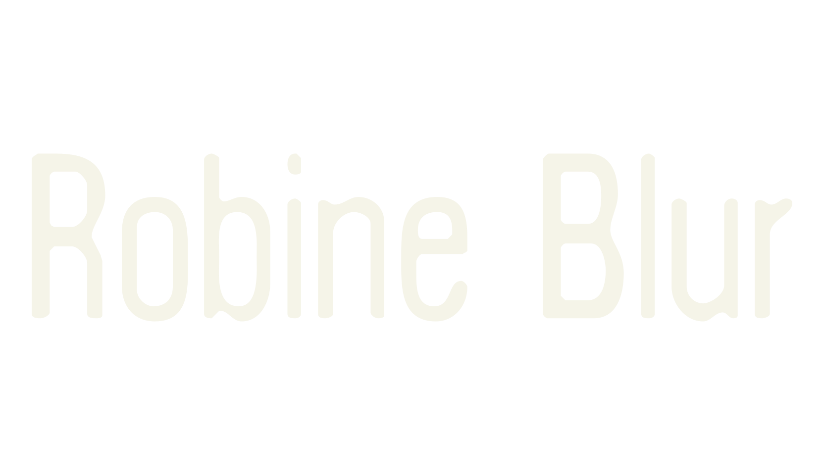 Robine Blur, condensed font preview