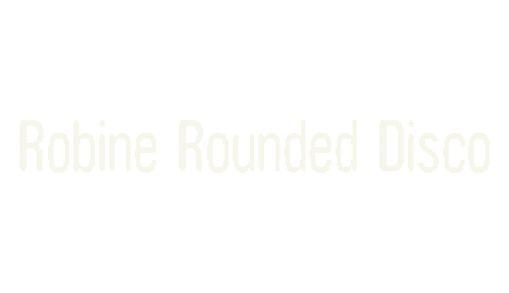 Robine Rounded Disco, display market font preview