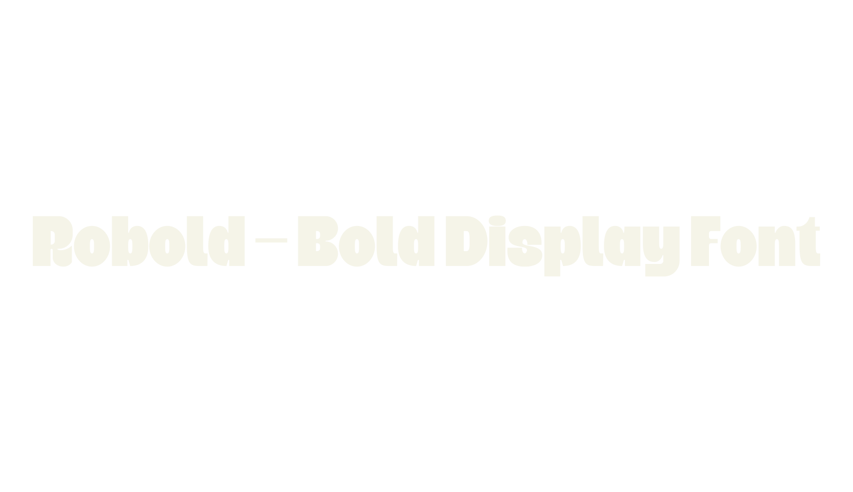 Robold - Bold Display Font, retro font preview