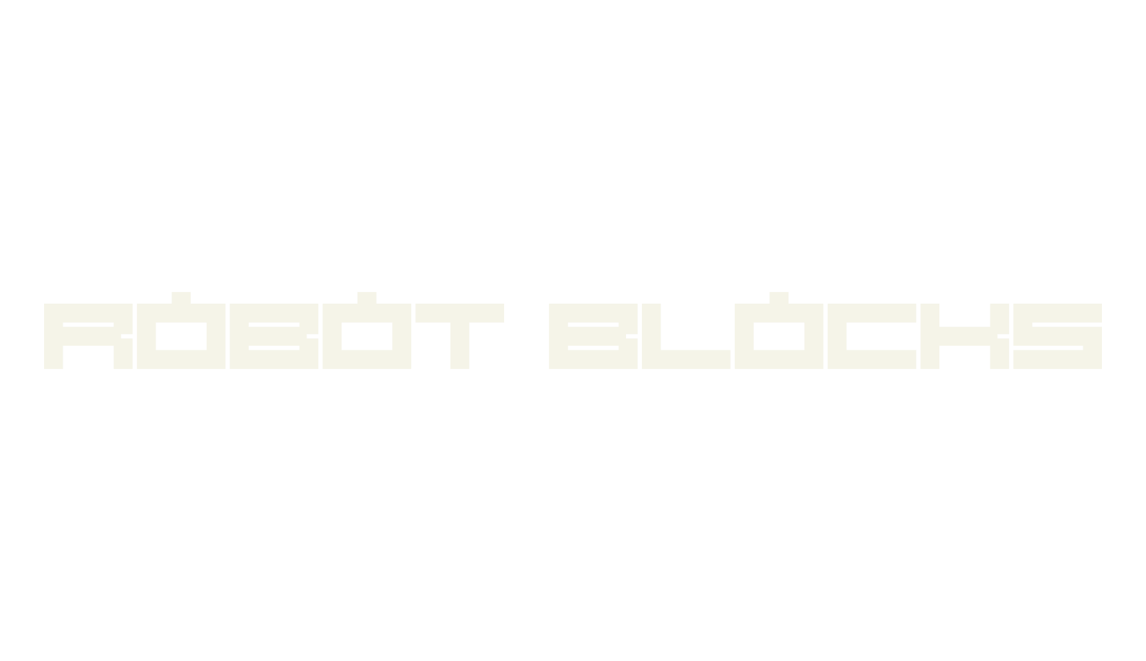 Robot Blocks, display market font preview