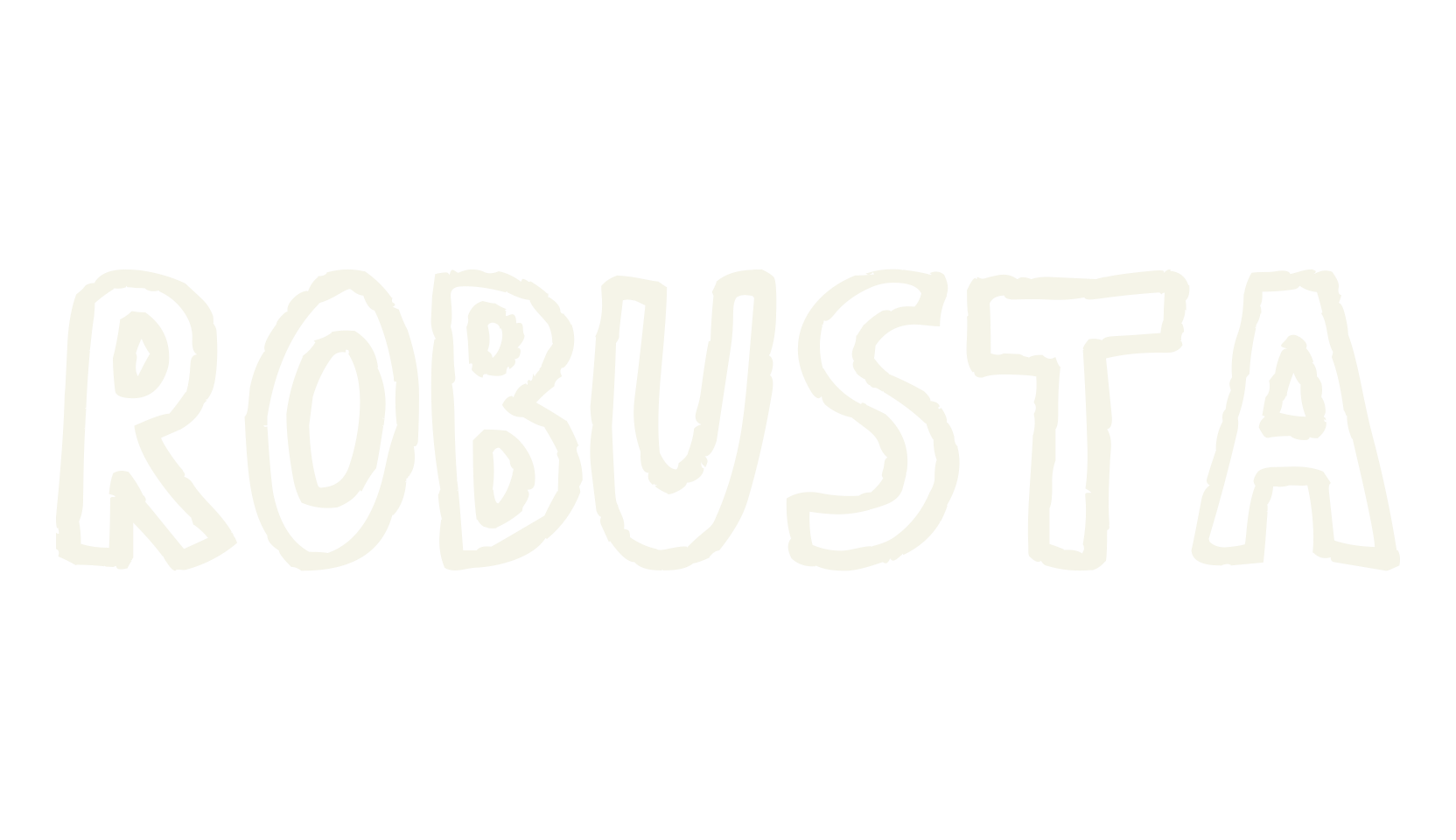 RobustA, outline font preview