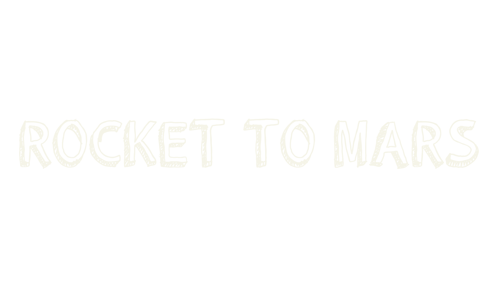 ROCKET TO MARS, cartoon font preview