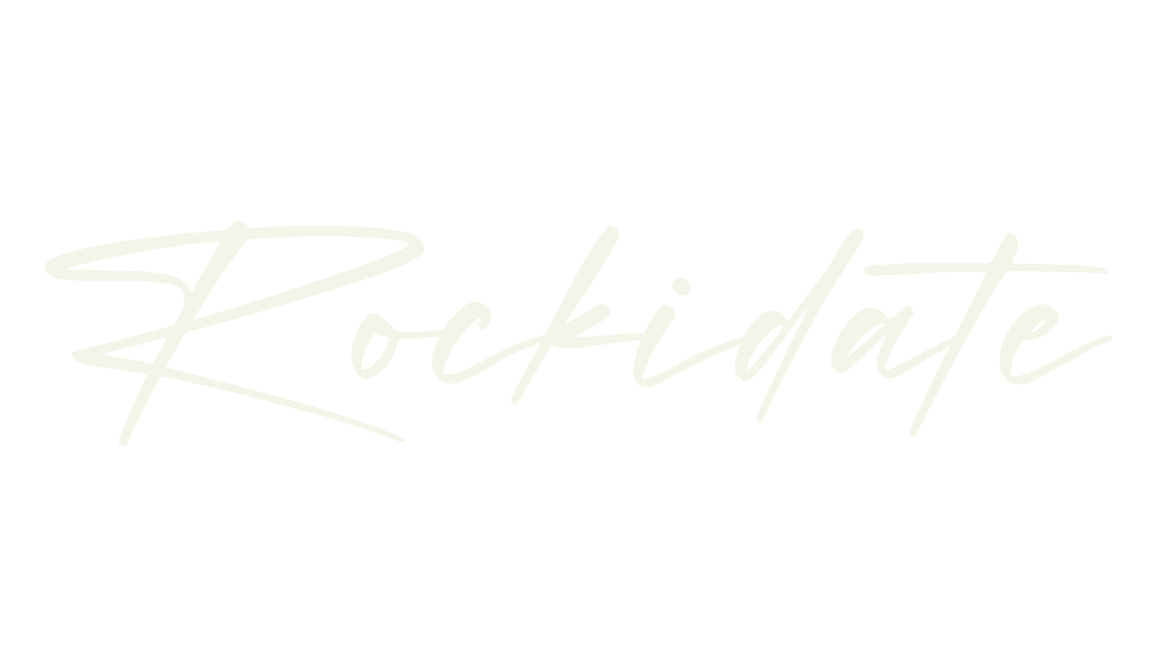 Rockidate, script font preview