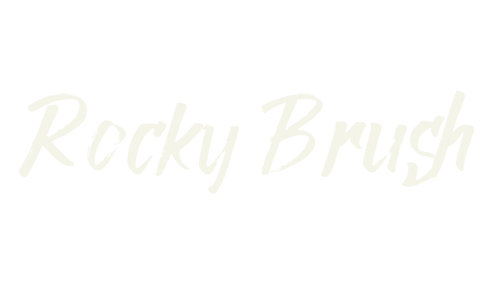 Rocky Brush, brush font preview