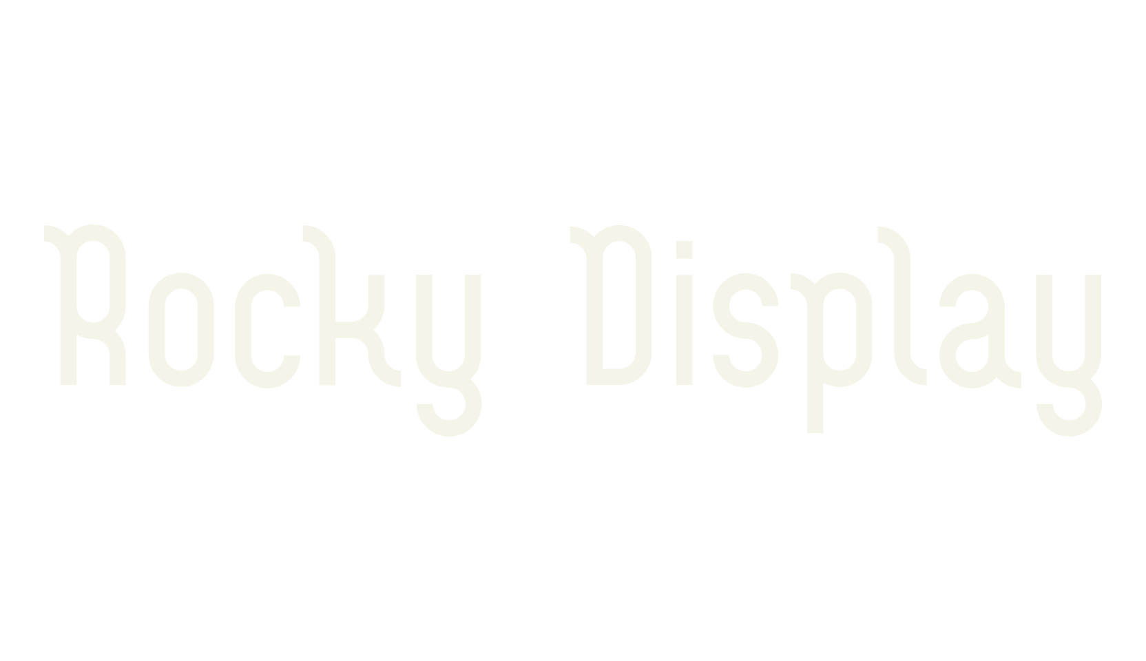 Rocky Display, digital font preview