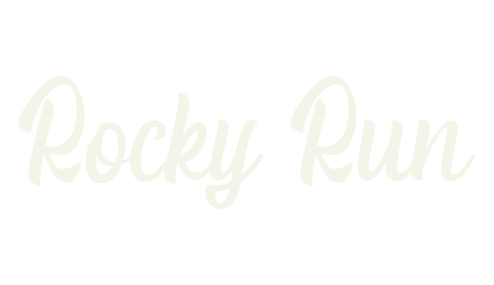 Rocky Run, calligraphy font preview
