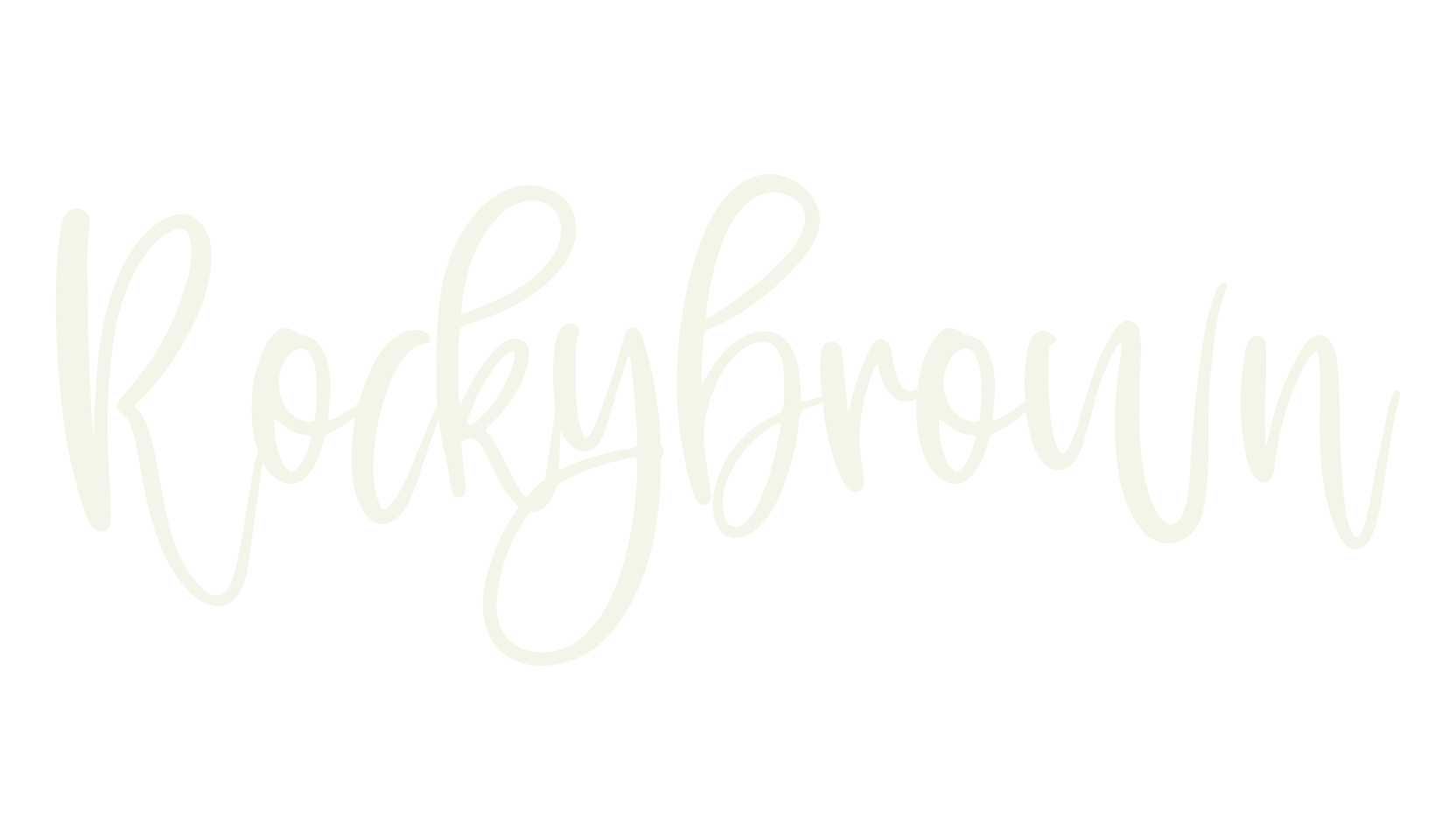 Rockybrown, script font preview
