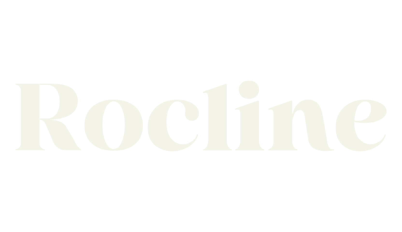 Rocline, logo font preview