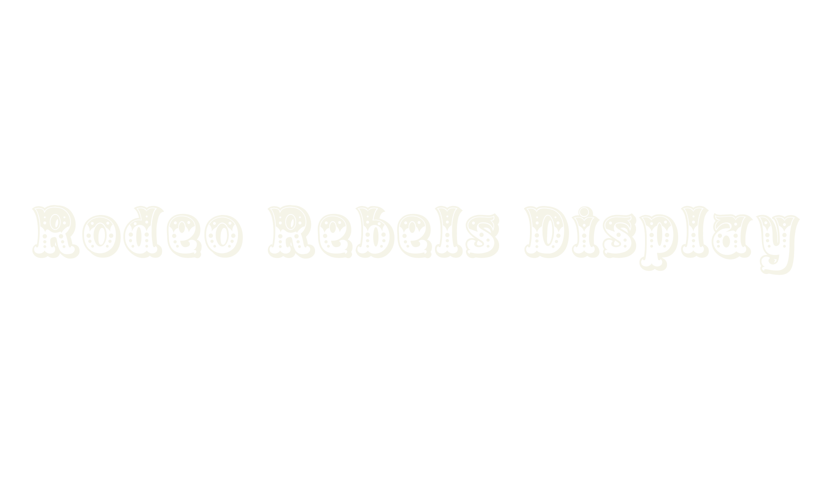 Rodeo Rebels Display, serif font preview
