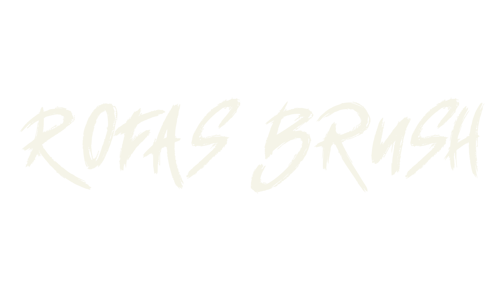 Rofas Brush, brush font preview