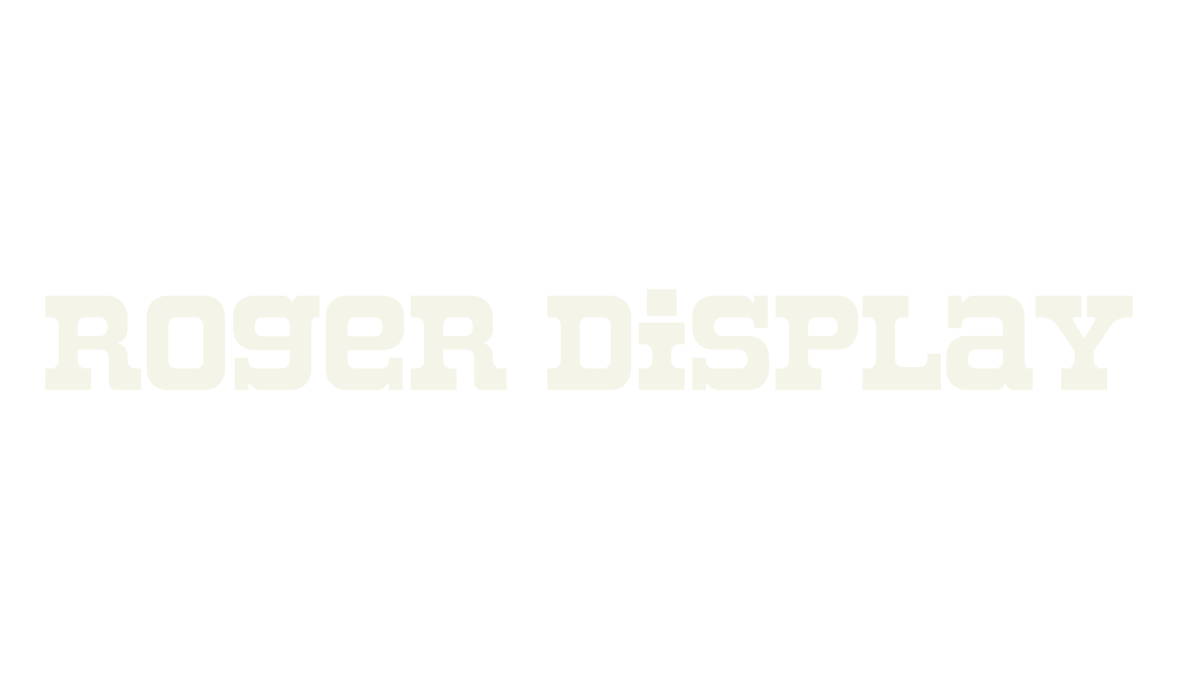 Roger Display, business font preview