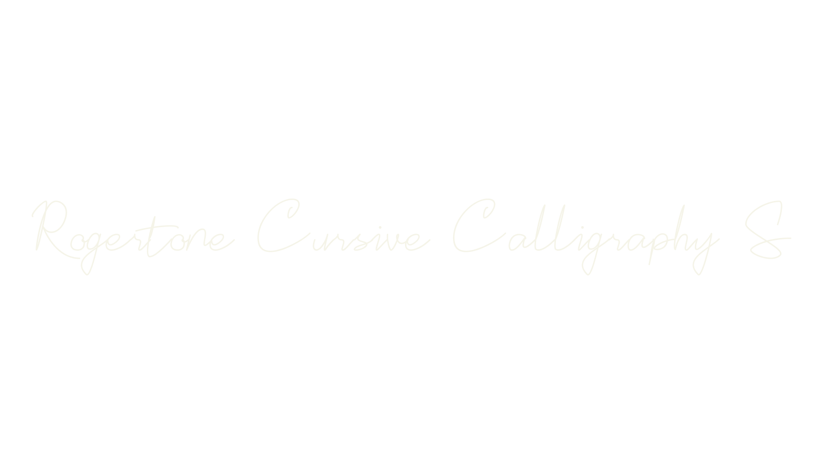 Rogertone Cursive Calligraphy S, fashion script font preview