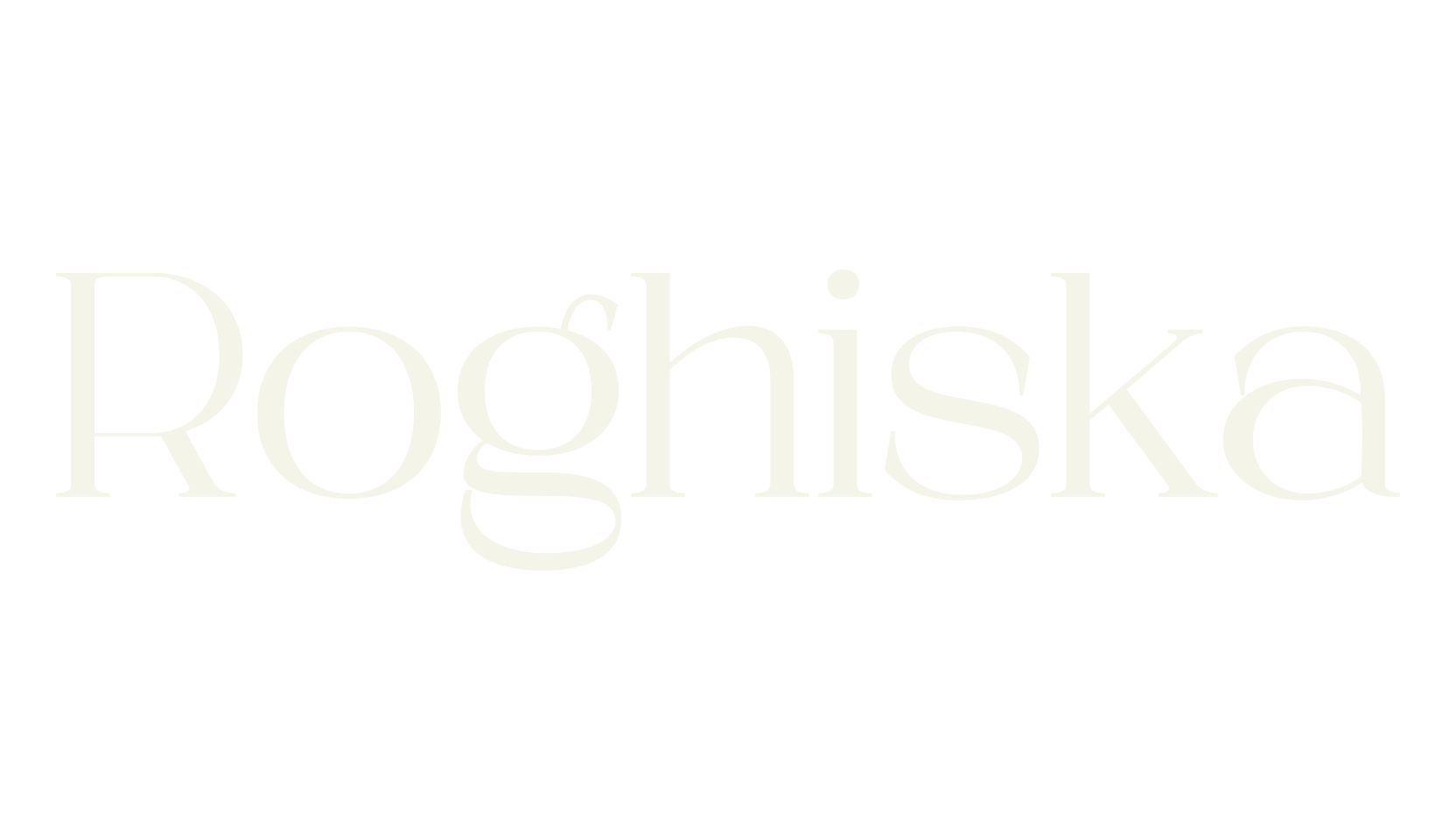 Roghiska, serif font preview