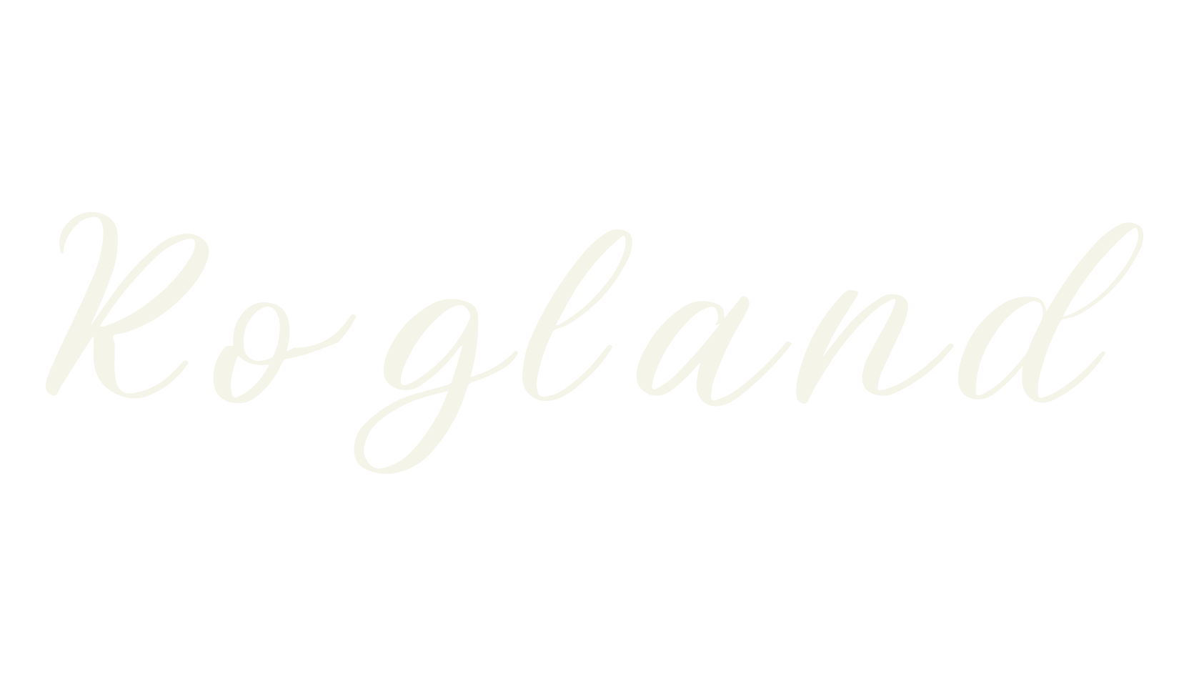Rogland, cursive font preview
