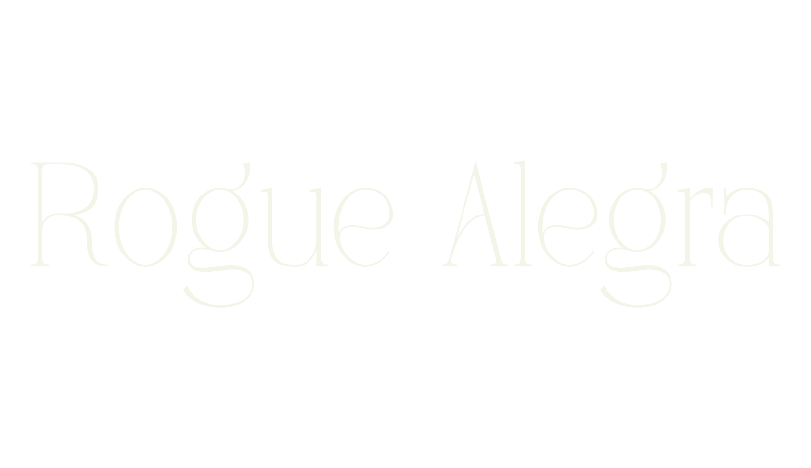 Rogue Alegra, serif font preview