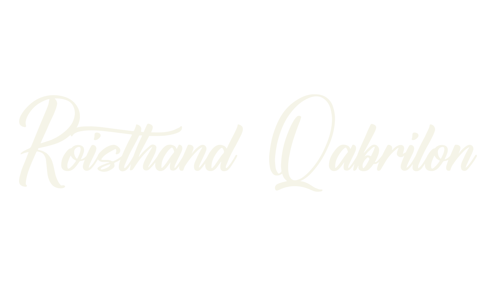 Roisthand Qabrilon, script font preview