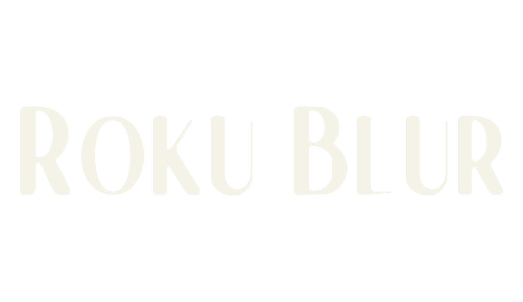 Roku Blur, artistic font preview