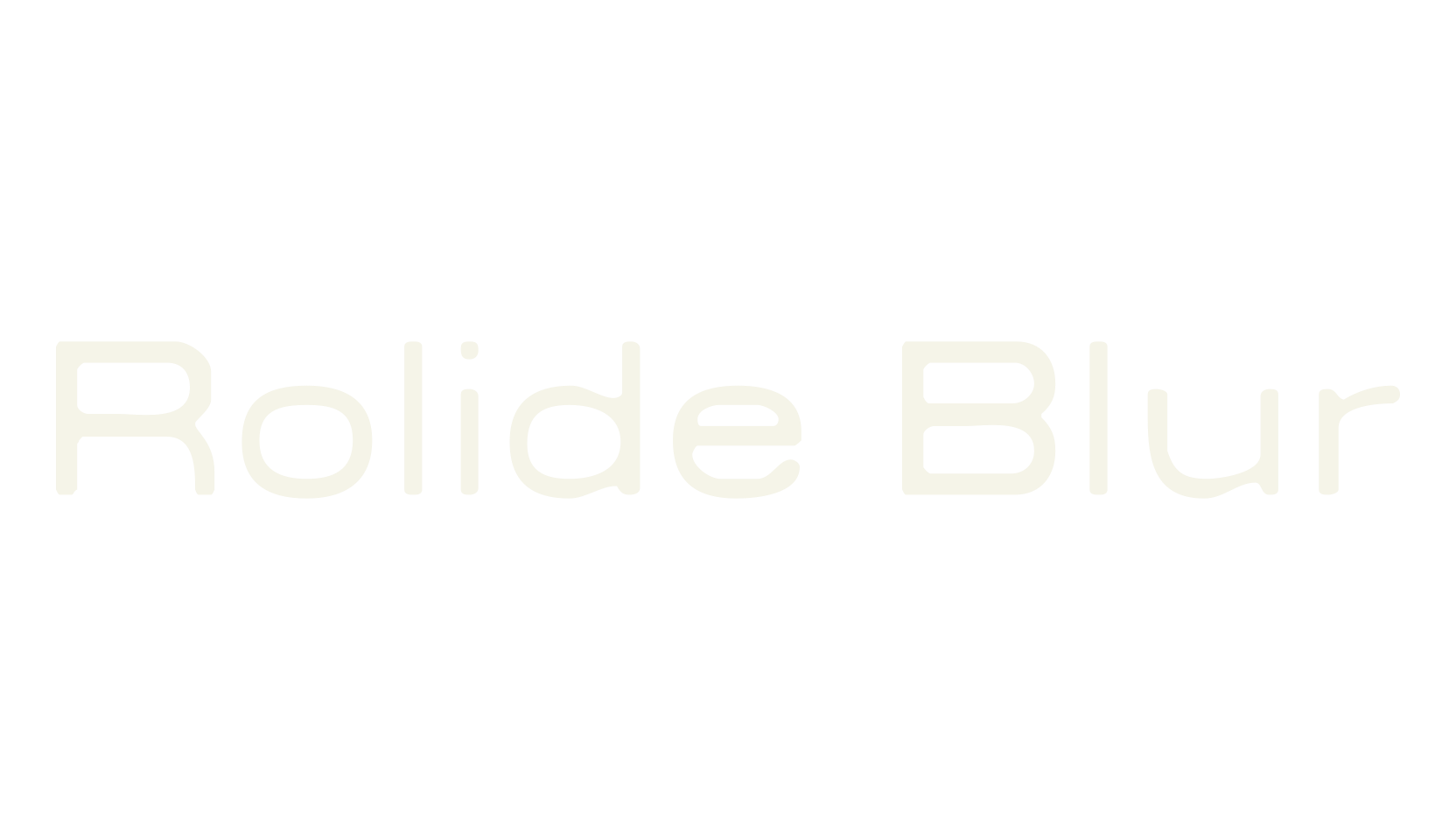 Rolide Blur, artistic font preview