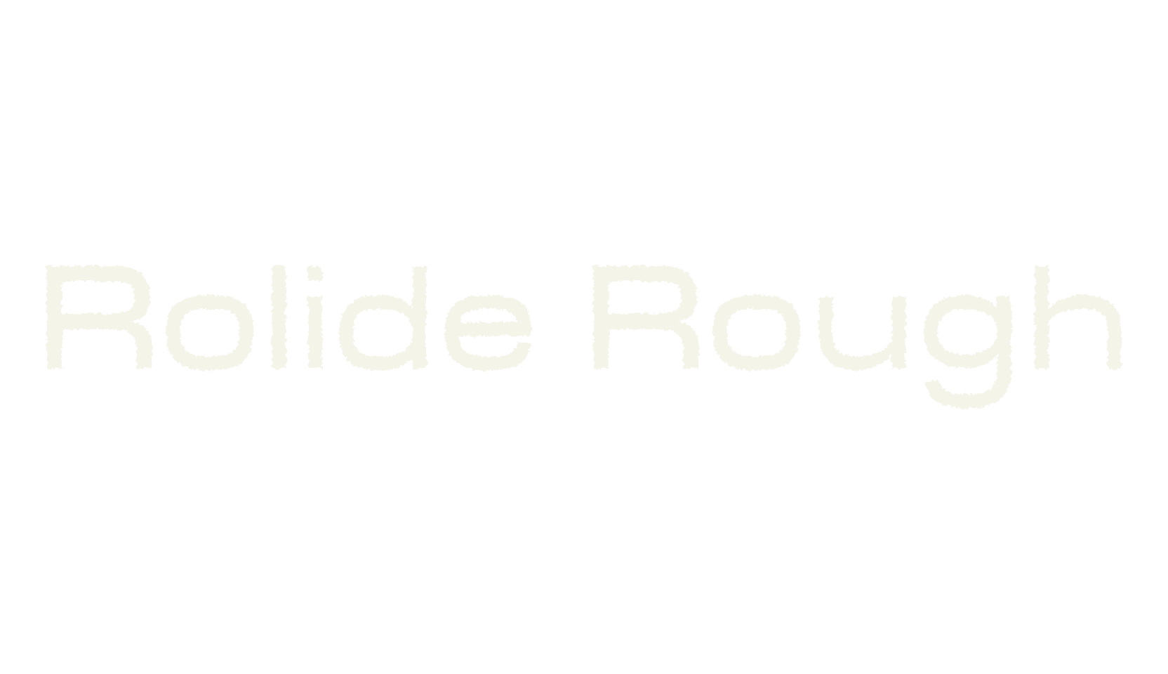 Rolide Rough, poster font preview