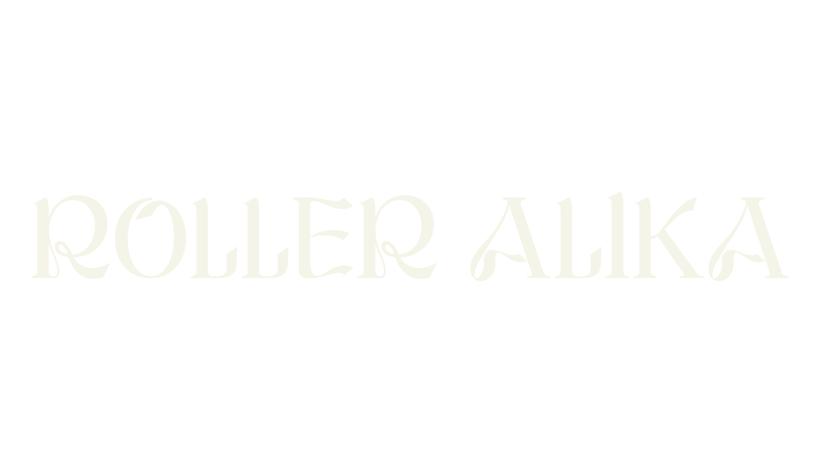 ROLLER ALIKA, serif font preview