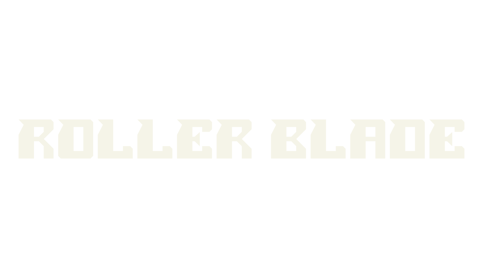 ROLLER BLADE, display market font preview