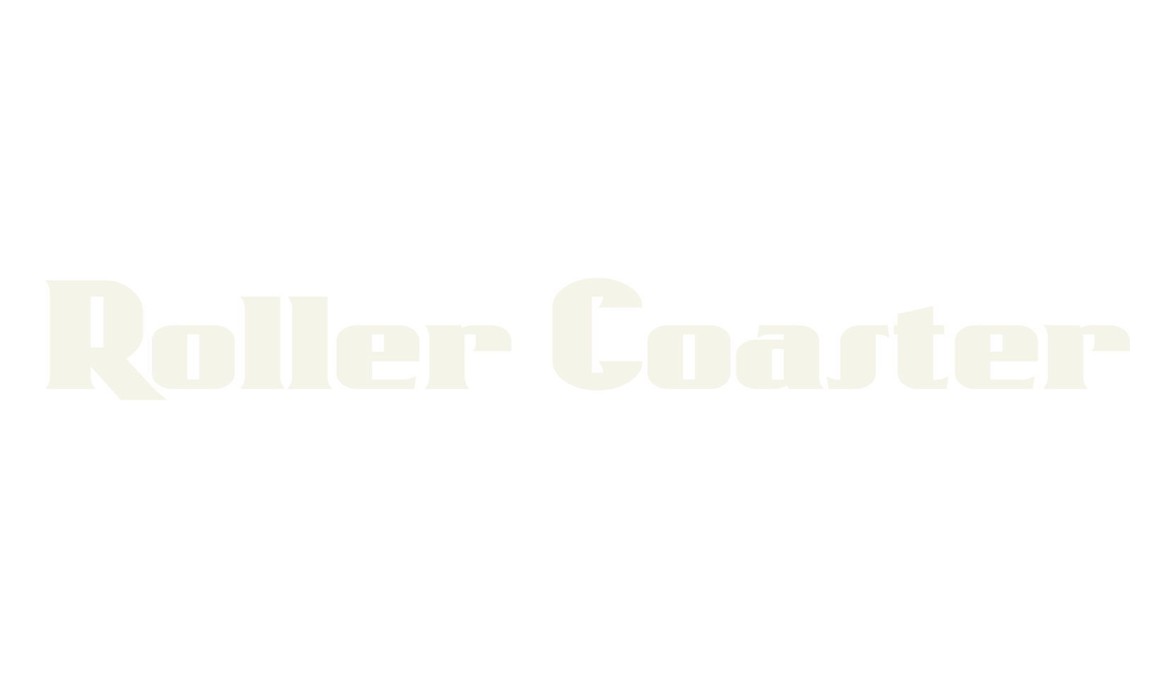 Roller Coaster, serif font preview