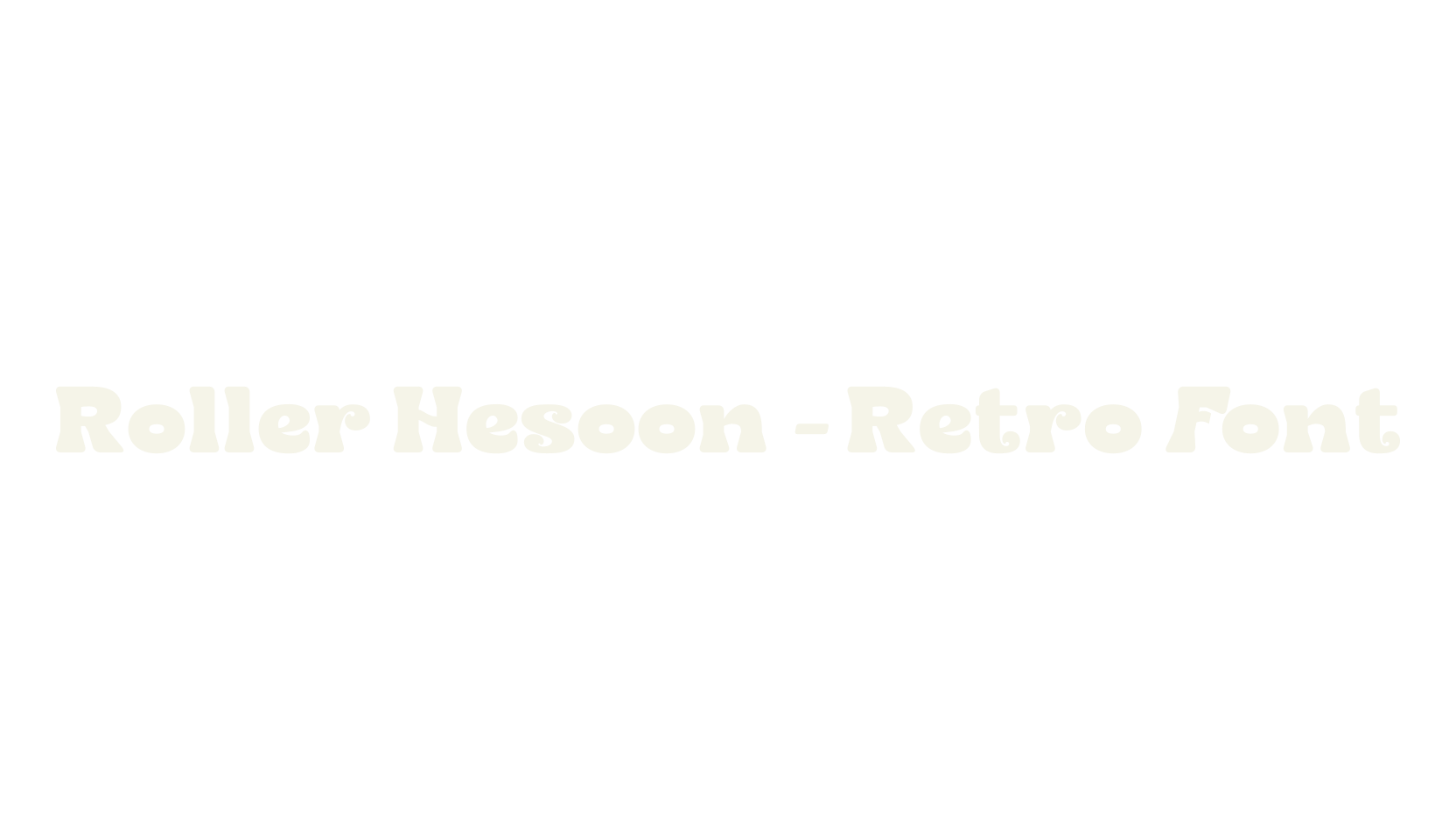Roller Hesoon - Retro Font, retro font preview