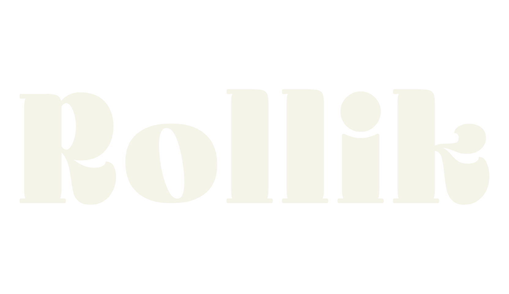 Rollik, serif font preview