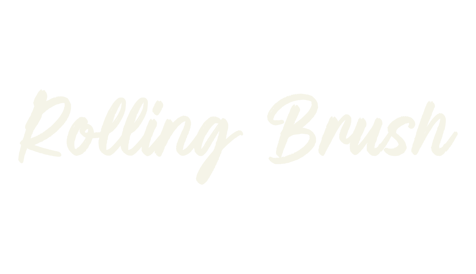 Rolling Brush, handwritten font preview